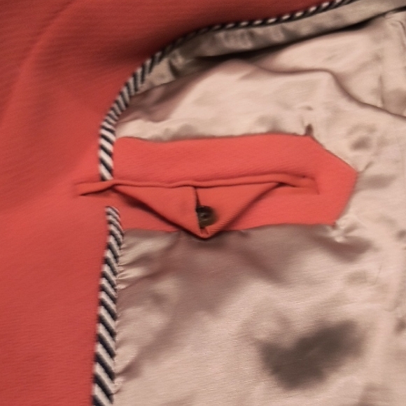 Coral J Crew Stadium Cloth Wool Coat Nello Gori - Picture 6 of 6